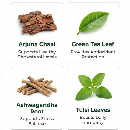 Dr. Bimal's Arjuna Cardio Care Tea with Ashwagandha, Shankhpushpi & Daalchini | 50 Tea Bags